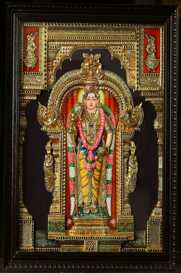 Murugan-Thanjavur-Painting